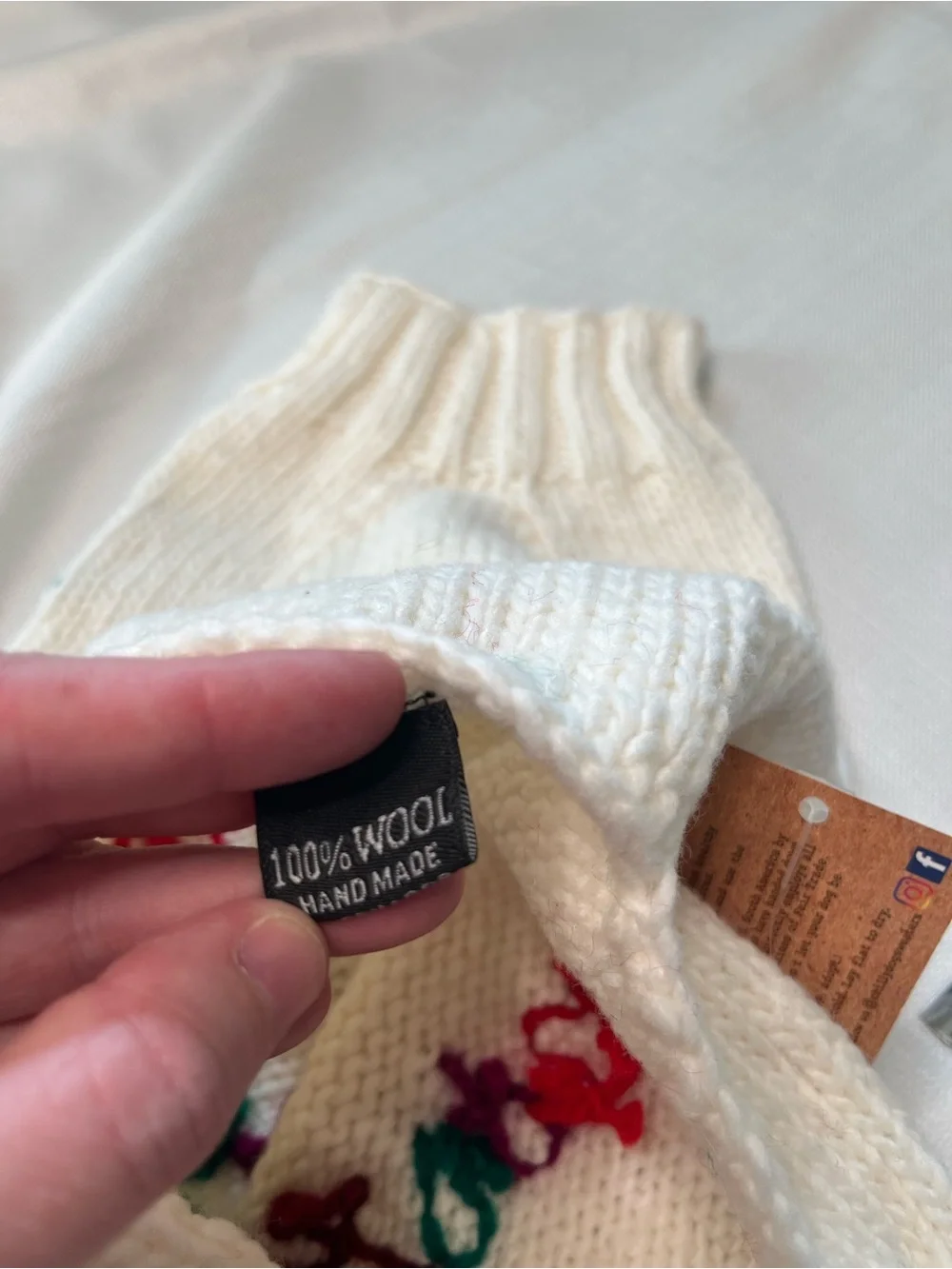 Anthropologie Chilly Dog 100% Wool 'Under the Mistletoe’ Knit Dog Sweater